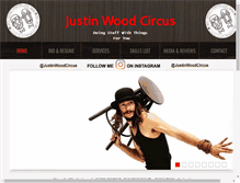 Tablet Screenshot of justinwoodcircus.com